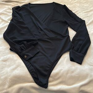 SHEIN BLACK LONG SLEEVE BODYSUIT